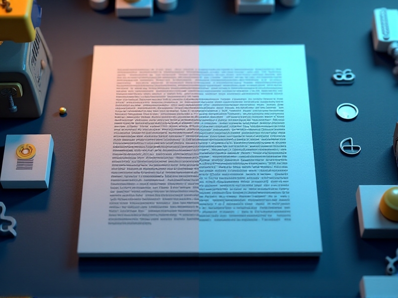A digital workspace showing before and after images of a scanned document undergoing preprocessing. The left side shows a grainy, skewed document, while the right side displays a clean, aligned, and high-contrast version.